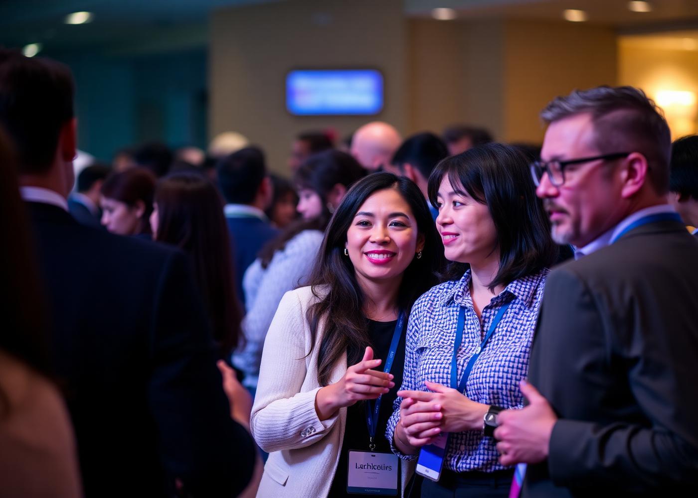Diverse business community networking